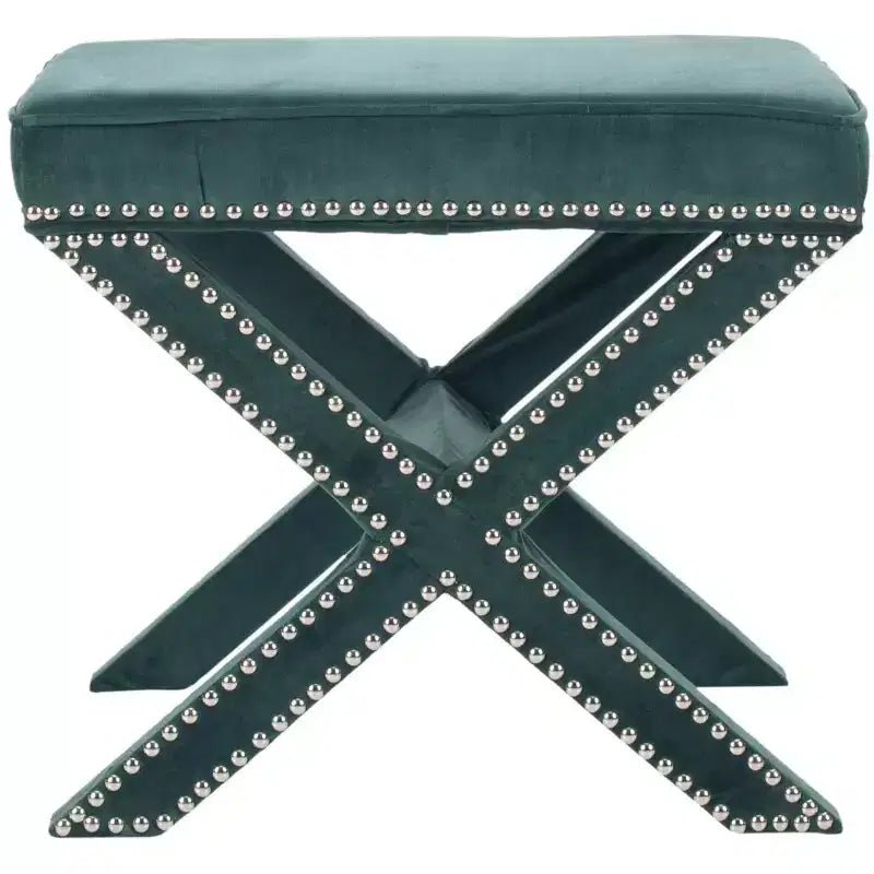 Palmer Ottoman With Silver Nailhead - MCR4589 - Safavieh