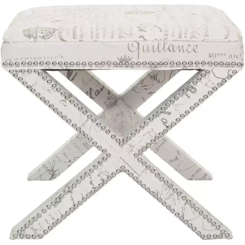Palmer Ottoman With Silver Nailhead - MCR4589 - Safavieh