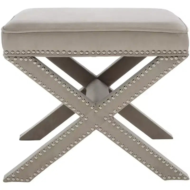 Palmer Ottoman With Silver Nailhead - MCR4589 - Safavieh