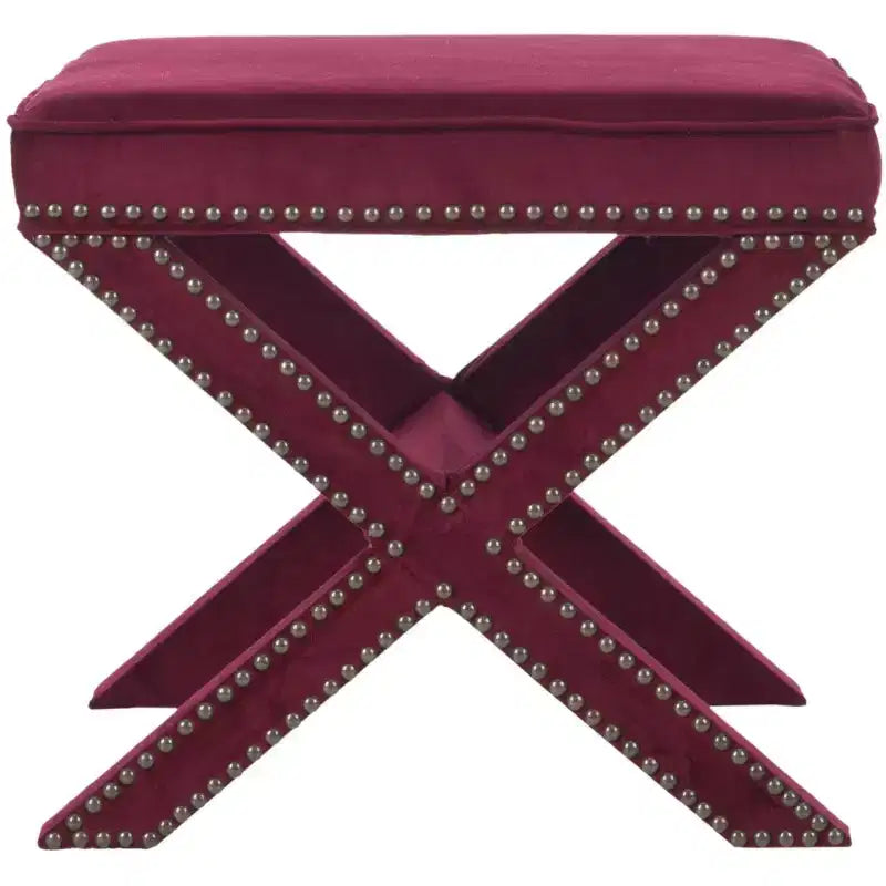 Palmer Ottoman With Silver Nailhead - MCR4589 - Safavieh