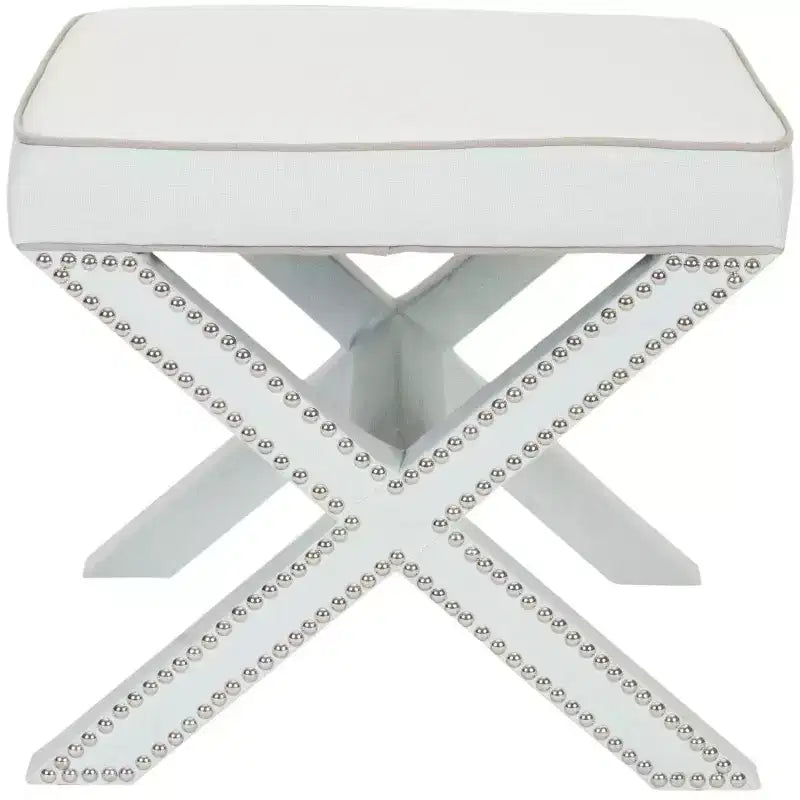 Palmer Ottoman With Silver Nailhead - MCR4589 - Safavieh