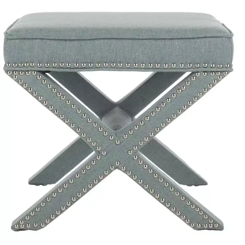 Palmer Ottoman With Silver Nailhead - MCR4589 - Safavieh