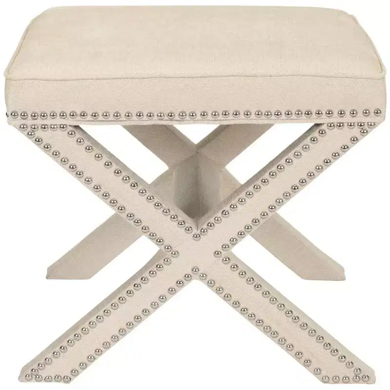 Palmer Ottoman With Silver Nailhead - MCR4589 - Safavieh