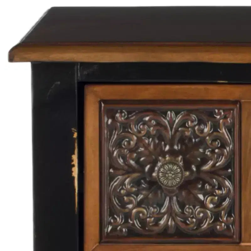 Kenneth Chairside Chest - AMH4052A - Dark Brown - Safavieh Couture