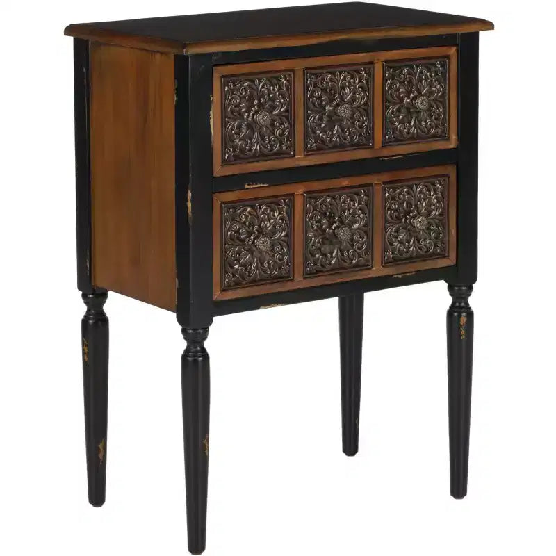Kenneth Chairside Chest - AMH4052A - Dark Brown - Safavieh Couture